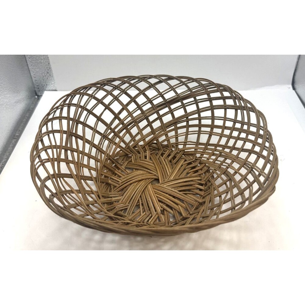 Lot Of 9 Vintage Bread Baskets Graduated Sizes Square Round Bottom Country Farm - Picture 8 of 12